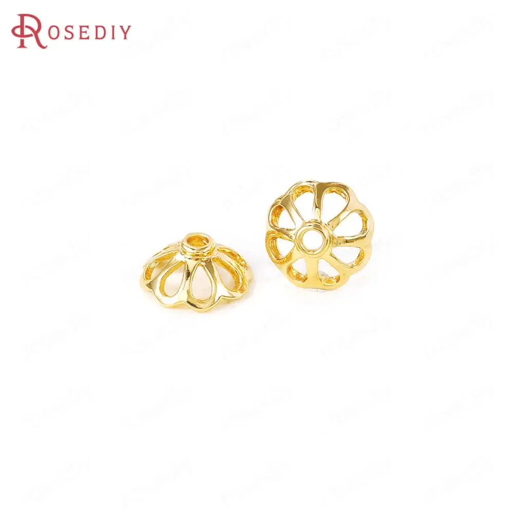 10PCS 8MM 10MM 24K Gold Color Plated Brass Flower Beads Caps Jewelry Making Supplies Diy Findings Accessor
10PCS 8MM 10MM 24K Gold Color Plated Brass Flower Beads Caps Jewelry Making Supplies Diy Findings Accessor