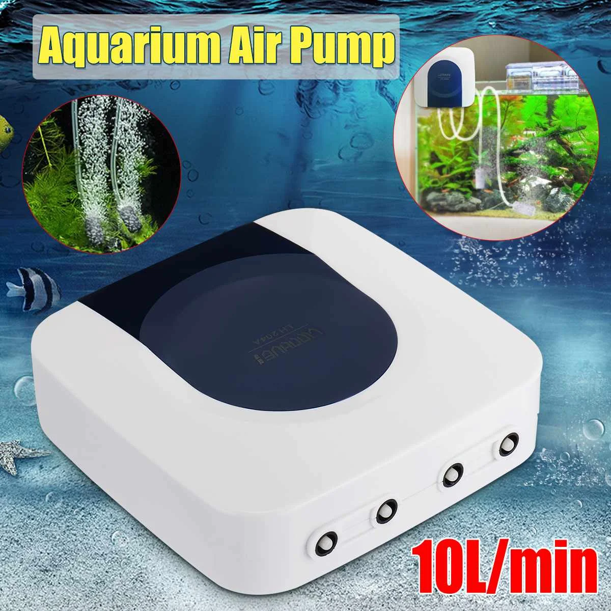 4 Holes Aquarium Air Pump Fish Tank Mini Compressor for Aquarium Single 2/4 Outlet with Check Valve Tube Aquatic Accessories
4 Holes Aquarium Air Pump Fish Tank Mini Compressor for Aquarium Single 2/4 Outlet with Check Valve Tube Aquatic Accessories