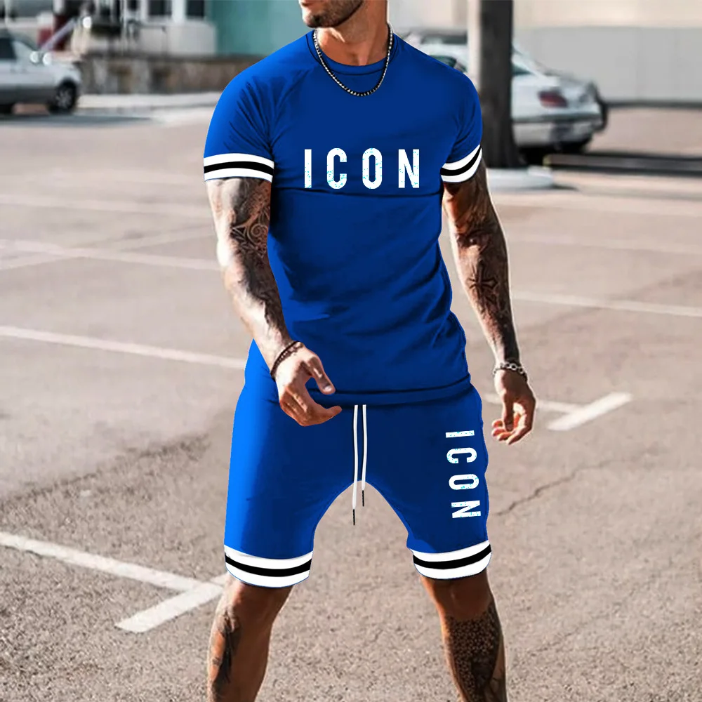 Men's Sportswear Fashion Brand Printed Summer Sportswear Two-piece T-shirt Shorts Brand Track Suits Men's Sportswear Sports Suit
Men's Sportswear Fashion Brand Printed Summer Sportswear Two-piece T-shirt Shorts Brand Track Suits Men's Sportswear Sports Suit