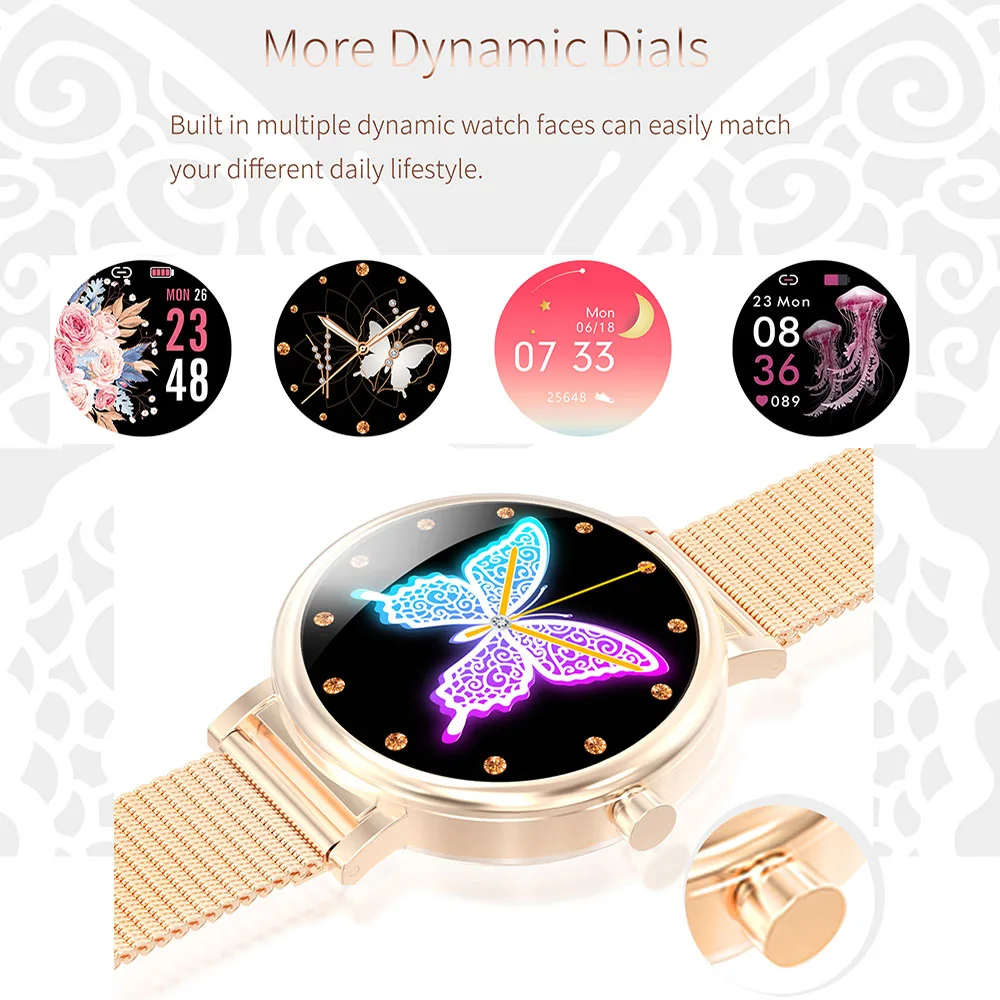 Smart Watch Women LW06 Full Touch Screen IP68 Waterproof Pedometer Heart Rate Measuring Smartwatch Fitness Tracker For Lady 
Smart Watch Women LW06 Full Touch Screen IP68 Waterproof Pedometer Heart Rate Measuring Smartwatch Fitness Tracker For Lady