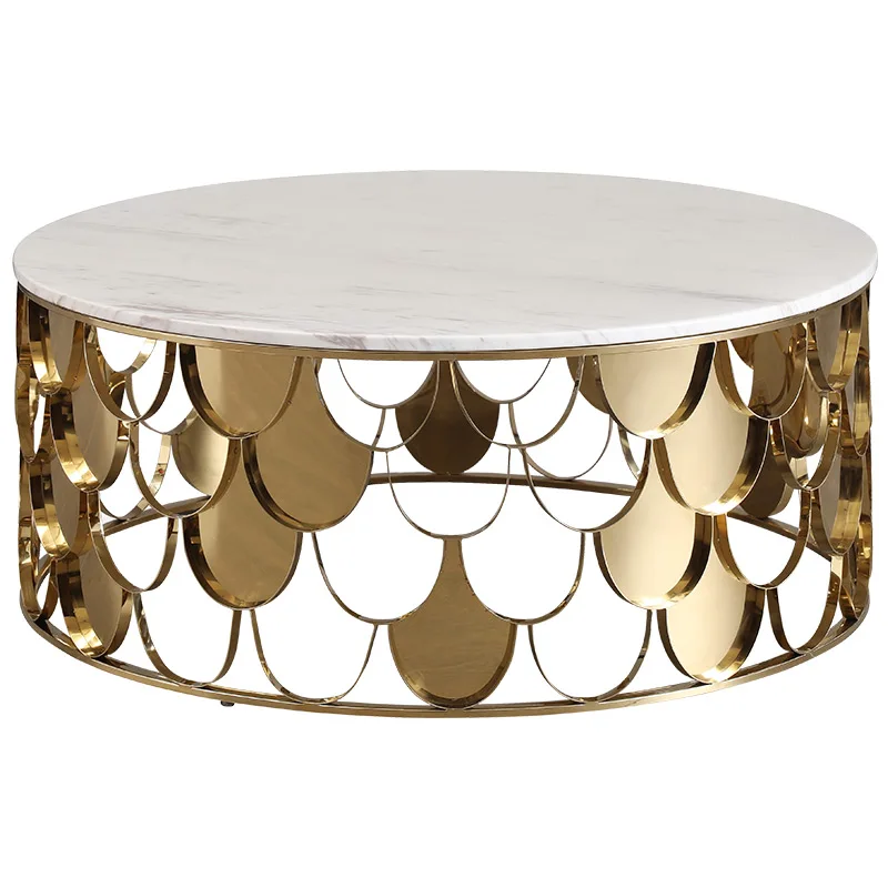 Light luxury marble round coffee table
Light luxury marble round coffee table