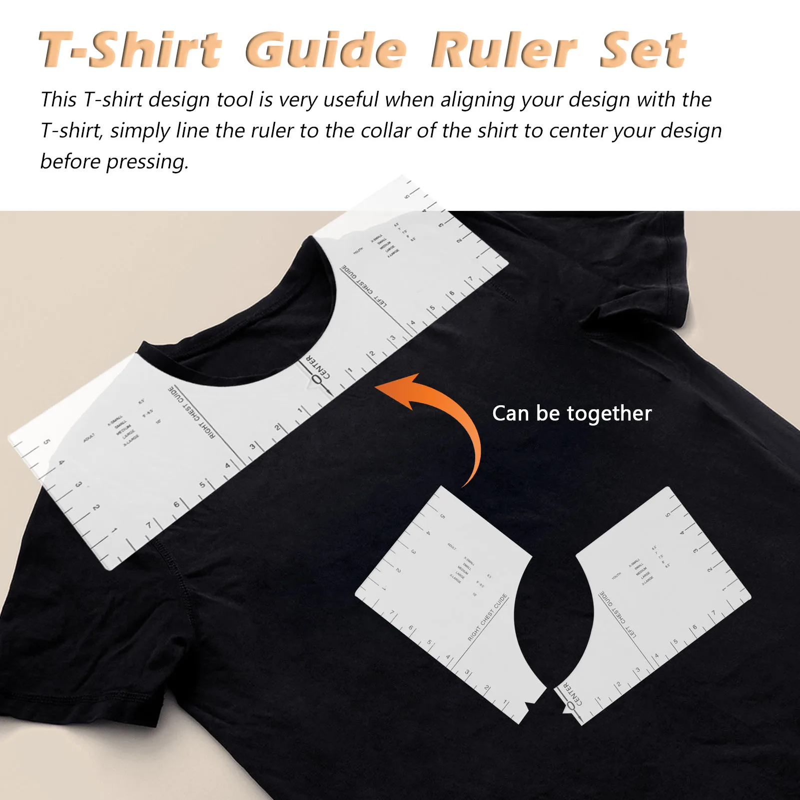 Transparent T-Shirt Guide Ruler Round Collar Calibration Tool Sewing Accessories Aligns Tool Ruler 
Transparent T-Shirt Guide Ruler Round Collar Calibration Tool Sewing Accessories Aligns Tool Ruler