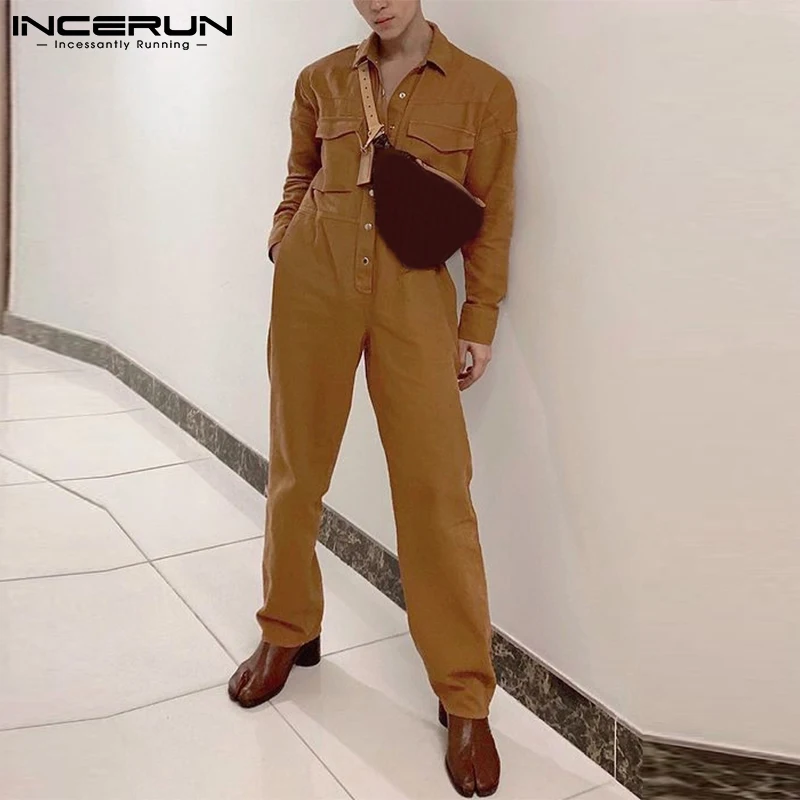 INCERUN American Style Men Fashion Pantalons Double Pocket Loose Comeforable Casual Streetwear Long-sleeved Jumpsuits S-5XL 2021
INCERUN American Style Men Fashion Pantalons Double Pocket Loose Comeforable Casual Streetwear Long-sleeved Jumpsuits S-5XL 2021