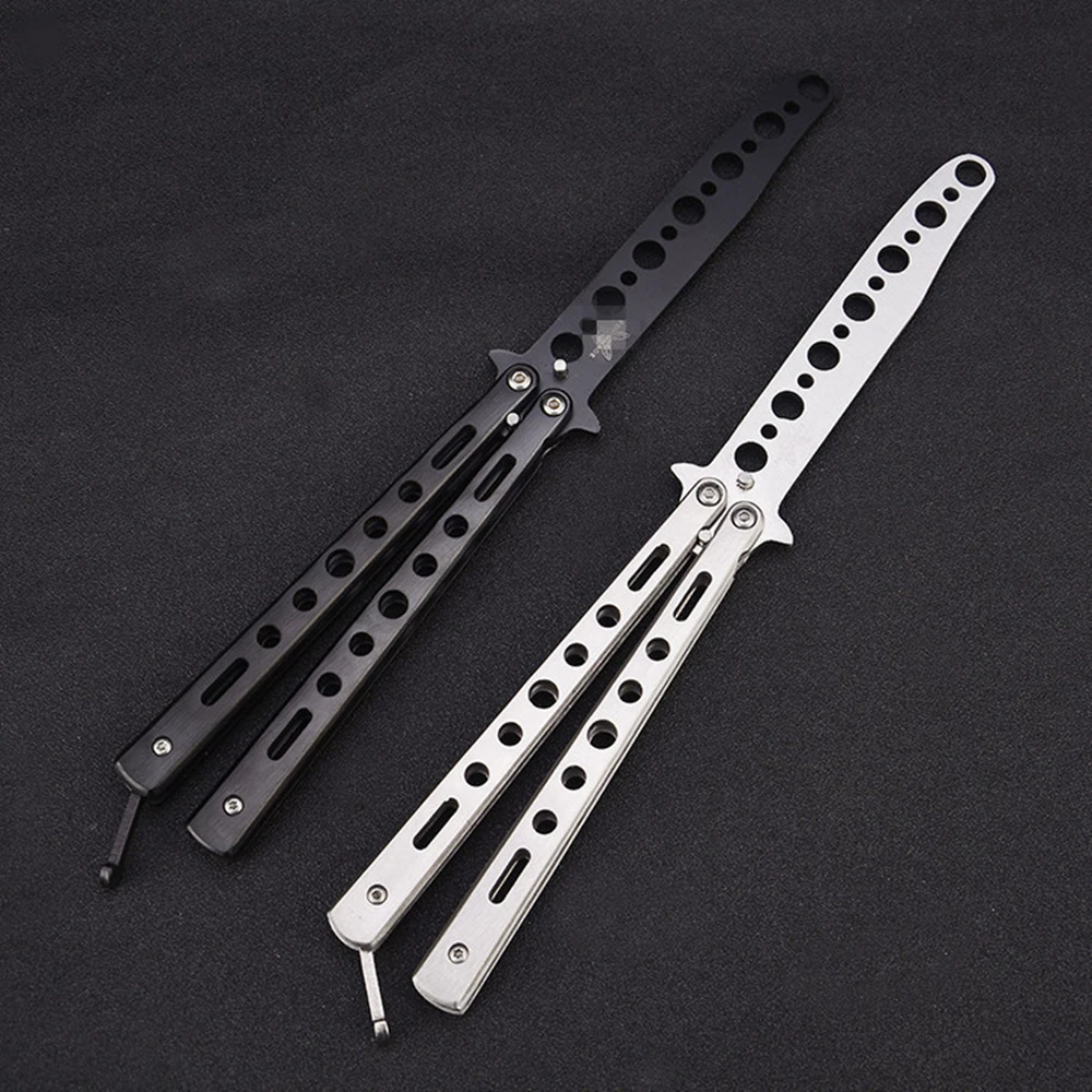 Butterfly Knife Six-Hole Butterfly Practice Knife Training Knife All-Steel Butterfly Play Knife Unedged Beginner Butterfly Knife
Butterfly Knife Six-Hole Butterfly Practice Knife Training Knife All-Steel Butterfly Play Knife Unedged Beginner Butterfly Knife