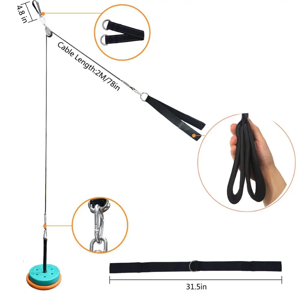 Gym DIY Fitness Biceps Triceps Forearm Trainer Strength Trainer Heavy Duty Pulley Cable Machine System Home Workout Accessories
Gym DIY Fitness Biceps Triceps Forearm Trainer Strength Trainer Heavy Duty Pulley Cable Machine System Home Workout Accessories