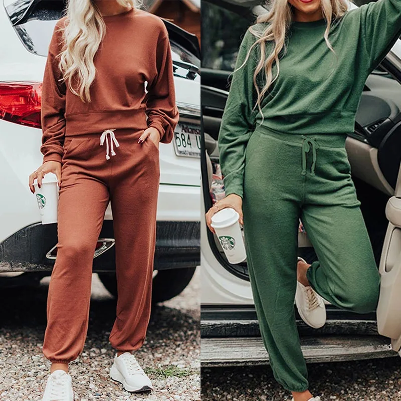 Autumn Solid Color Two Piece Set Women Pant Suits Loose Long Sleeve Sportswear Pullovers And Long Pants Women Outfit Tracksuits
Autumn Solid Color Two Piece Set Women Pant Suits Loose Long Sleeve Sportswear Pullovers And Long Pants Women Outfit Tracksuits