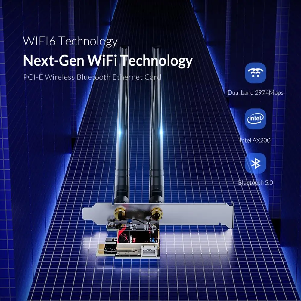 ORICO WIFI6 Dual-Band Wireless Network Card PCI-E Wifi Adapter Bluetooth 5.0 2.4G/5Ghz Intel AX200 For PC
ORICO WIFI6 Dual-Band Wireless Network Card PCI-E Wifi Adapter Bluetooth 5.0 2.4G/5Ghz Intel AX200 For PC