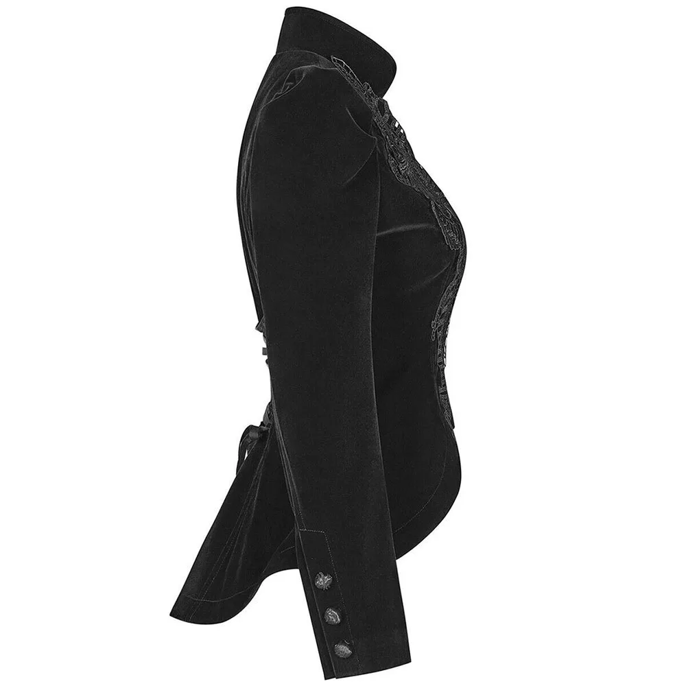 Женское готическое винтажное пальто черное на молнии верхняя одежда куртка Casaco