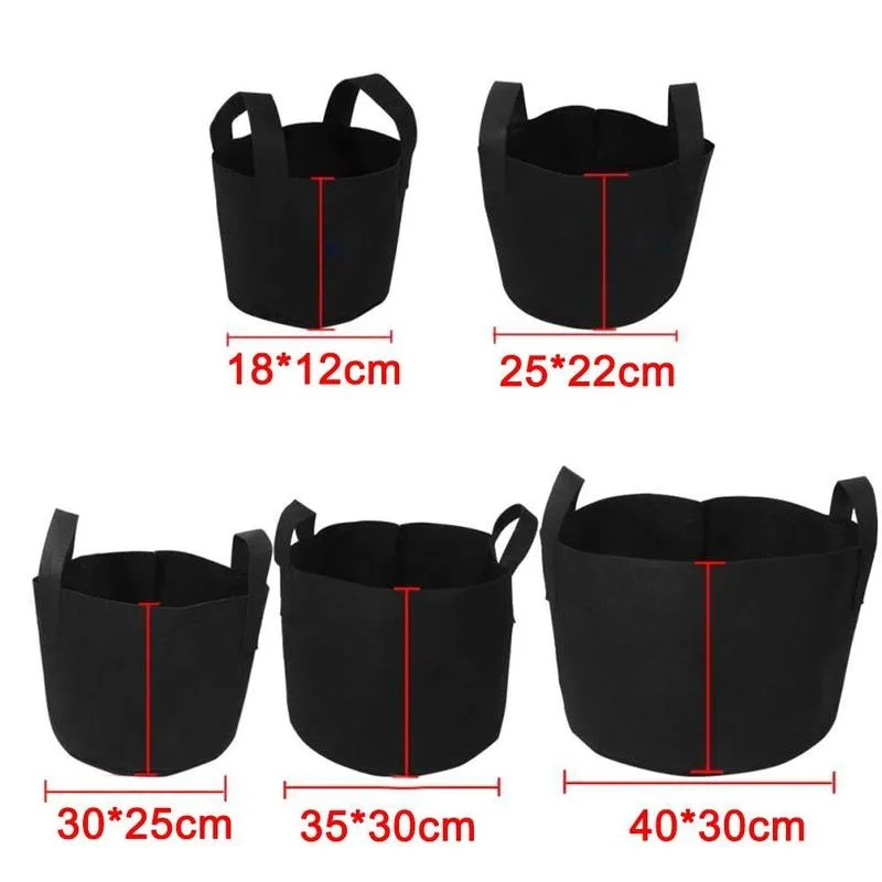 1/3/5/7/10 Gallon Grow Bags Felt Grow Bag Gardening Flower Growing Pots Fabric Pot Vegetable Grow Garden Planting Planter A3L8
1/3/5/7/10 Gallon Grow Bags Felt Grow Bag Gardening Flower Growing Pots Fabric Pot Vegetable Grow Garden Planting Planter A3L8
