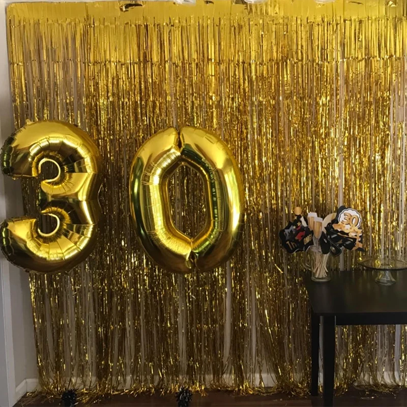 2Pack/lot Party Backdrop Curtain Metallic Foil Fringe Birthday Wedding Bachelorette Party Decora Adult Anniversary Photography
2Pack/lot Party Backdrop Curtain Metallic Foil Fringe Birthday Wedding Bachelorette Party Decora Adult Anniversary Photography