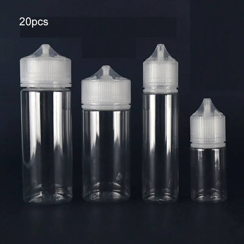 20 шт. 30 мл 60 100 120 пустые пластиковые ПЭТ прозрачная пипетка Бутылки E Liquid Vape