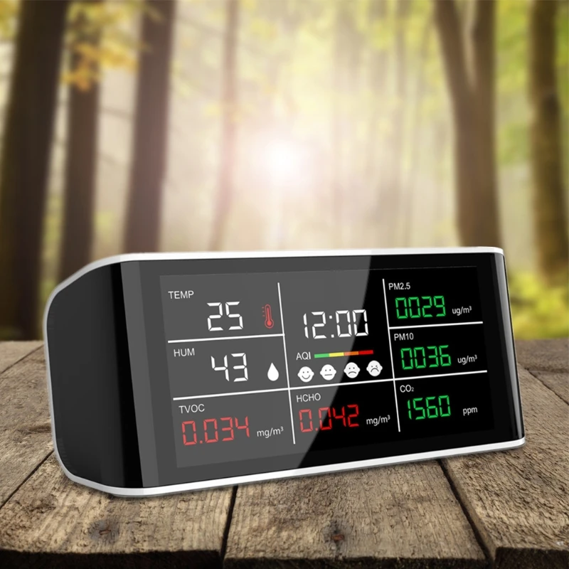 DM69 Portable CO2 Meter PM2.5 PM10 HCHO TVOC Monitor Temperature Humidity Infrared NDIR Detector Air Quality Analyzer
DM69 Portable CO2 Meter PM2.5 PM10 HCHO TVOC Monitor Temperature Humidity Infrared NDIR Detector Air Quality Analyzer