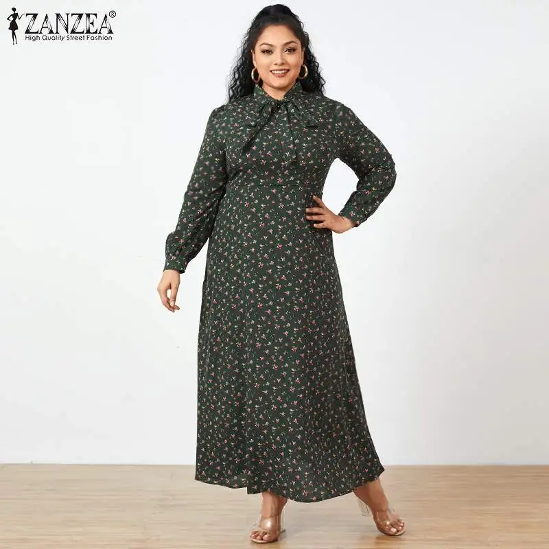 ZANZEA 2021 Spring Autumn Women Dress Bow-tie Neck Long Sleeve Floral A-line Party Long Dress Robes Bohemian Vestidos Plus Size
ZANZEA 2021 Spring Autumn Women Dress Bow-tie Neck Long Sleeve Floral A-line Party Long Dress Robes Bohemian Vestidos Plus Size