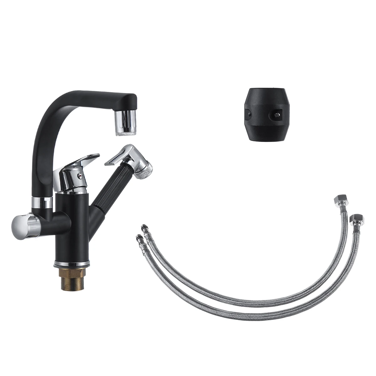NEW Chrome Black Chrome Pull Out Spray Kitchen Sink Faucet 360 Rotation Spout Single Handle Mixer Tap Sink Faucet
NEW Chrome Black Chrome Pull Out Spray Kitchen Sink Faucet 360 Rotation Spout Single Handle Mixer Tap Sink Faucet