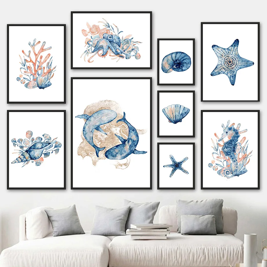 Sea Whale Coral Starfish Shell Marine Life Wall Art Canvas Painting Nordic Posters And Prints Wall Pictures Baby Kids Room Decor
Sea Whale Coral Starfish Shell Marine Life Wall Art Canvas Painting Nordic Posters And Prints Wall Pictures Baby Kids Room Decor
