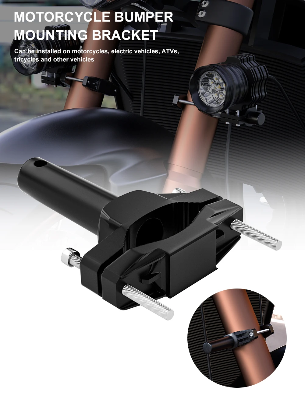 1Pcs Motorcycle Headlight Mount Bracket Universal Bumper Modified Stand Spotlight Extension Pole Frame Support Extension Bracket
1Pcs Motorcycle Headlight Mount Bracket Universal Bumper Modified Stand Spotlight Extension Pole Frame Support Extension Bracket