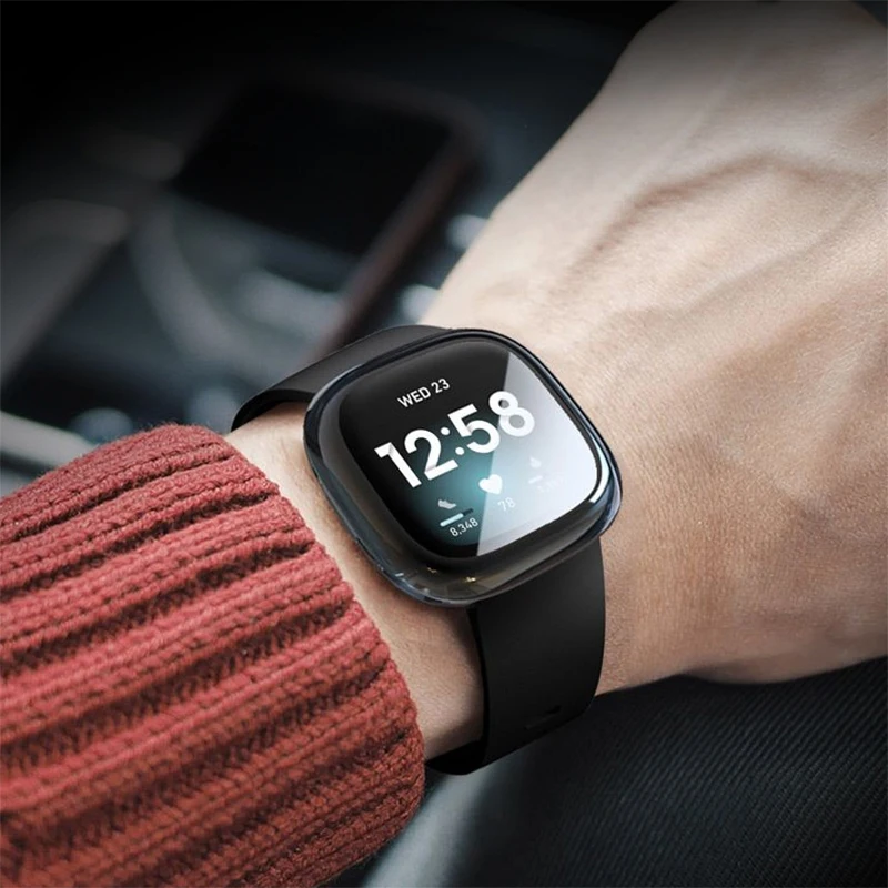 3D полное покрытие Экран протектор для Fitbit Versa версия 1 2 3 ремешок Smart Watch Защитная