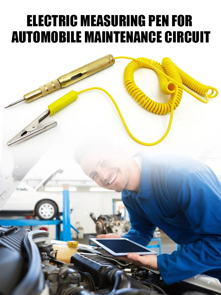 Automobile Vehicle Car Circuit Tester DC 6V 12V 24V Voltage Test Lamp Pencil Yellow Automobiles Car Repair Tool Accessories New
Automobile Vehicle Car Circuit Tester DC 6V 12V 24V Voltage Test Lamp Pencil Yellow Automobiles Car Repair Tool Accessories New