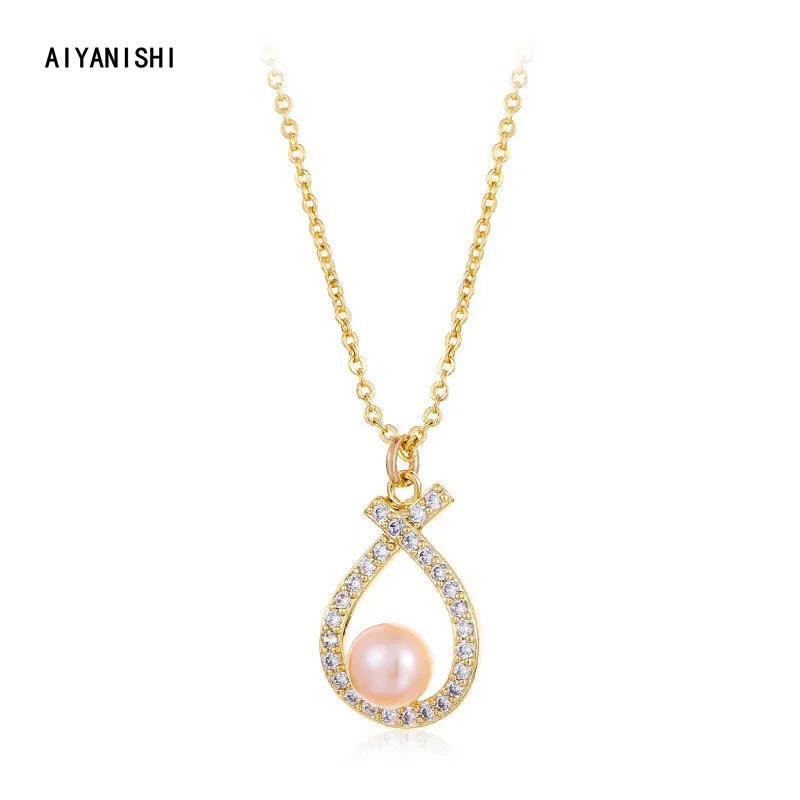 AIYANISHI 18K Gold Filled Natural Freshwater Pearl Necklaces Cool Charm Necklaces Jewelry Freshwater Pink Pearl Necklaces Gift
AIYANISHI 18K Gold Filled Natural Freshwater Pearl Necklaces Cool Charm Necklaces Jewelry Freshwater Pink Pearl Necklaces Gift