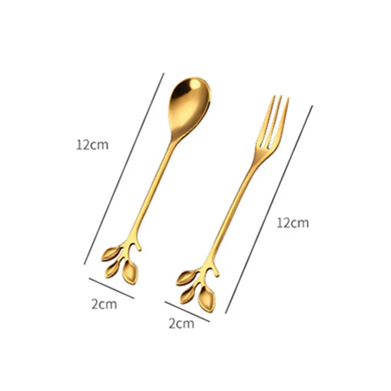 1PC Stainless Steel Spoon Fork Stirring Creative Leaves Shape Handle Dessert Fruit Teaspoon Kitchen Accessories Tableware
1PC Stainless Steel Spoon Fork Stirring Creative Leaves Shape Handle Dessert Fruit Teaspoon Kitchen Accessories Tableware