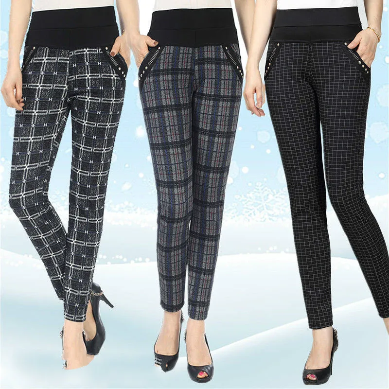2020 New Casual High Waist Pencil Pants Women Striped Straight Velvet Ladies Elastic Cotton Solid Trousers M120
2020 New Casual High Waist Pencil Pants Women Striped Straight Velvet Ladies Elastic Cotton Solid Trousers M120