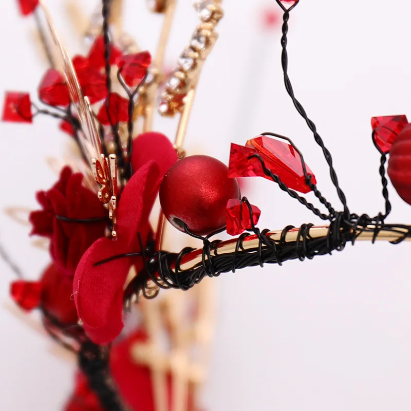 Bridal Jewelry Korean White Crystal Full Circle Crown 2020 Lady Red Flower Rhinestone Headdress Luxury Pearl Wedding Accessories
Bridal Jewelry Korean White Crystal Full Circle Crown 2020 Lady Red Flower Rhinestone Headdress Luxury Pearl Wedding Accessories