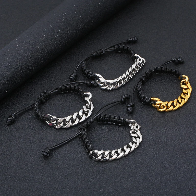 HaoYi Fashion Men Cowhide Leather Bracelet Stainless Steel Chain Bangle Braided Rope Jewelry Gift
HaoYi Fashion Men Cowhide Leather Bracelet Stainless Steel Chain Bangle Braided Rope Jewelry Gift