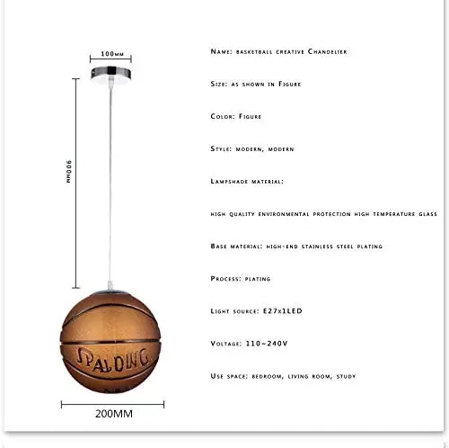 Creative LED Pendant Lamp Bedroom Basketball Football Glass Pendant Night Lights Hanging Light Kids Room Lamp Fixture Lighting
Creative LED Pendant Lamp Bedroom Basketball Football Glass Pendant Night Lights Hanging Light Kids Room Lamp Fixture Lighting