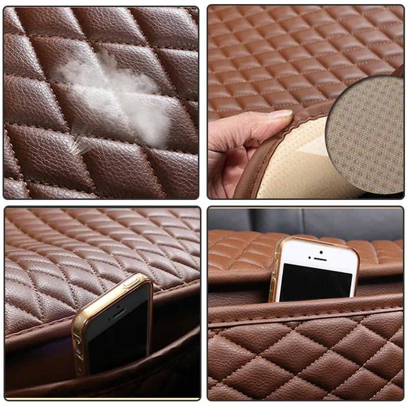 Car Seat Covers Universal PU Leather Cover Four Seasons Automobiles Cushion Auto Interior Accessories Mat Protector | Автомобили и