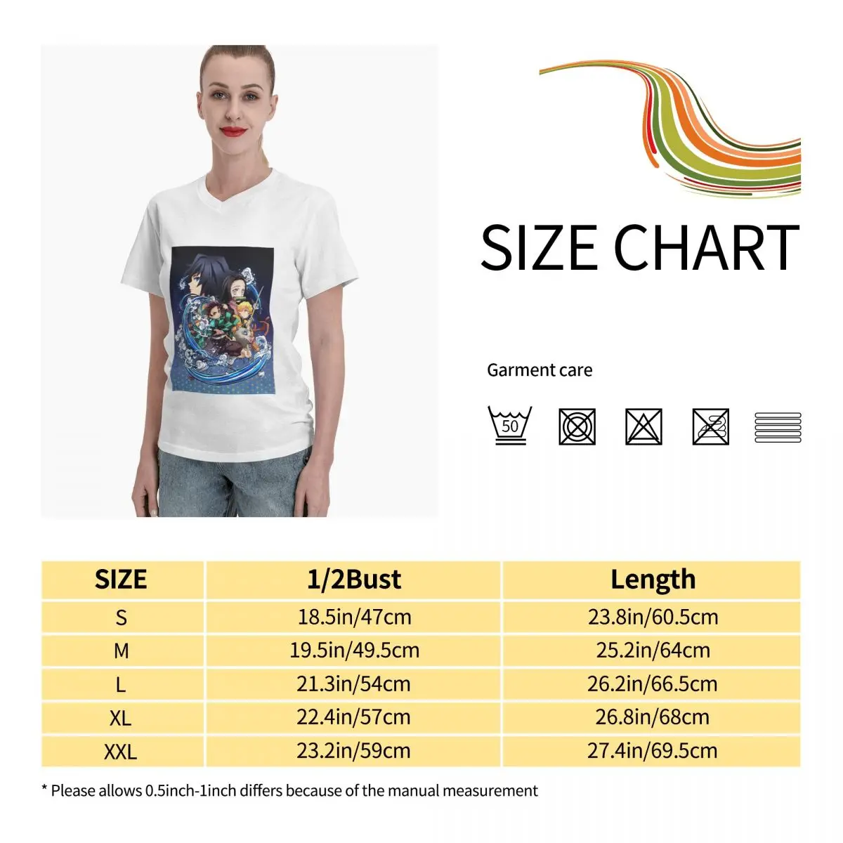 Anime Fans Kamado Tanjirou 11 woman T Shirt Micro play V-neck T-shirt with short sleeves
Anime Fans Kamado Tanjirou 11 woman T Shirt Micro play V-neck T-shirt with short sleeves