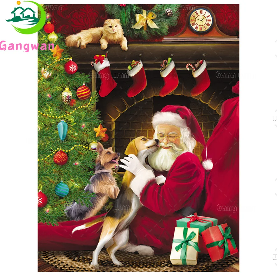 5D Santa Claus diamond embroidery full display cute pet dog diamond painting christmas for children new year gift mosaic decor
5D Santa Claus diamond embroidery full display cute pet dog diamond painting christmas for children new year gift mosaic decor