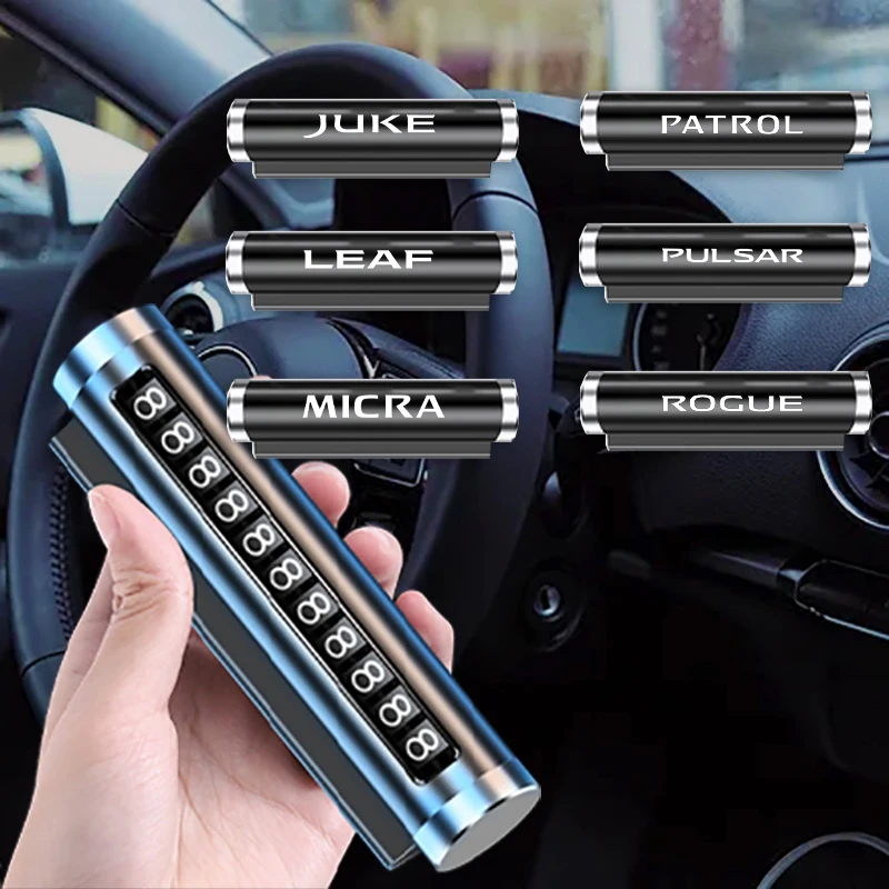 For Nissan Juke Leaf Micra Patrol Pulsar Rogue Car Temporary Parking Card Phone Number Plate Automobile Accessories
For Nissan Juke Leaf Micra Patrol Pulsar Rogue Car Temporary Parking Card Phone Number Plate Automobile Accessories