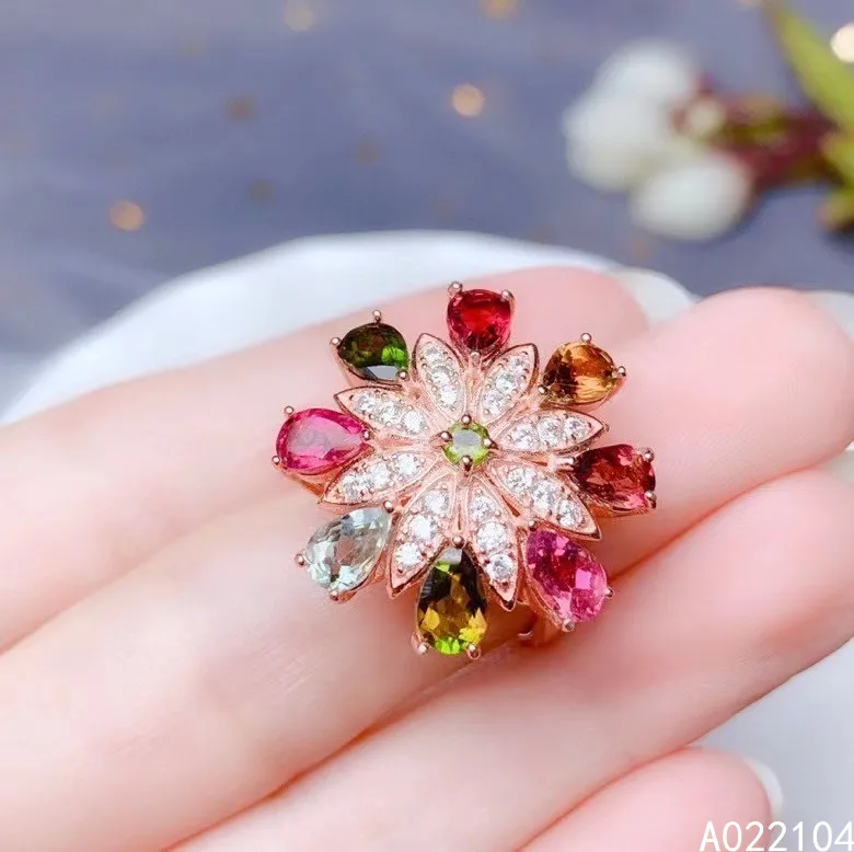 KJJEAXCMY fine jewelry 925 sterling silver inlaid natural Tourmaline women classic elegant flower Chinese style gem ring support
KJJEAXCMY fine jewelry 925 sterling silver inlaid natural Tourmaline women classic elegant flower Chinese style gem ring support
