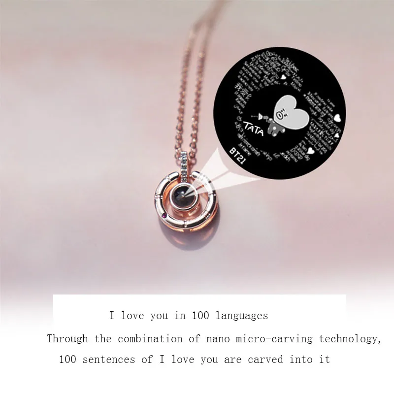 JCBTSHBulletproofYouthGroup Korean Version Explosive Nano-Sculpted Light and Shadow Projection I Love You Necklace Pendant
JCBTSHBulletproofYouthGroup Korean Version Explosive Nano-Sculpted Light and Shadow Projection I Love You Necklace Pendant