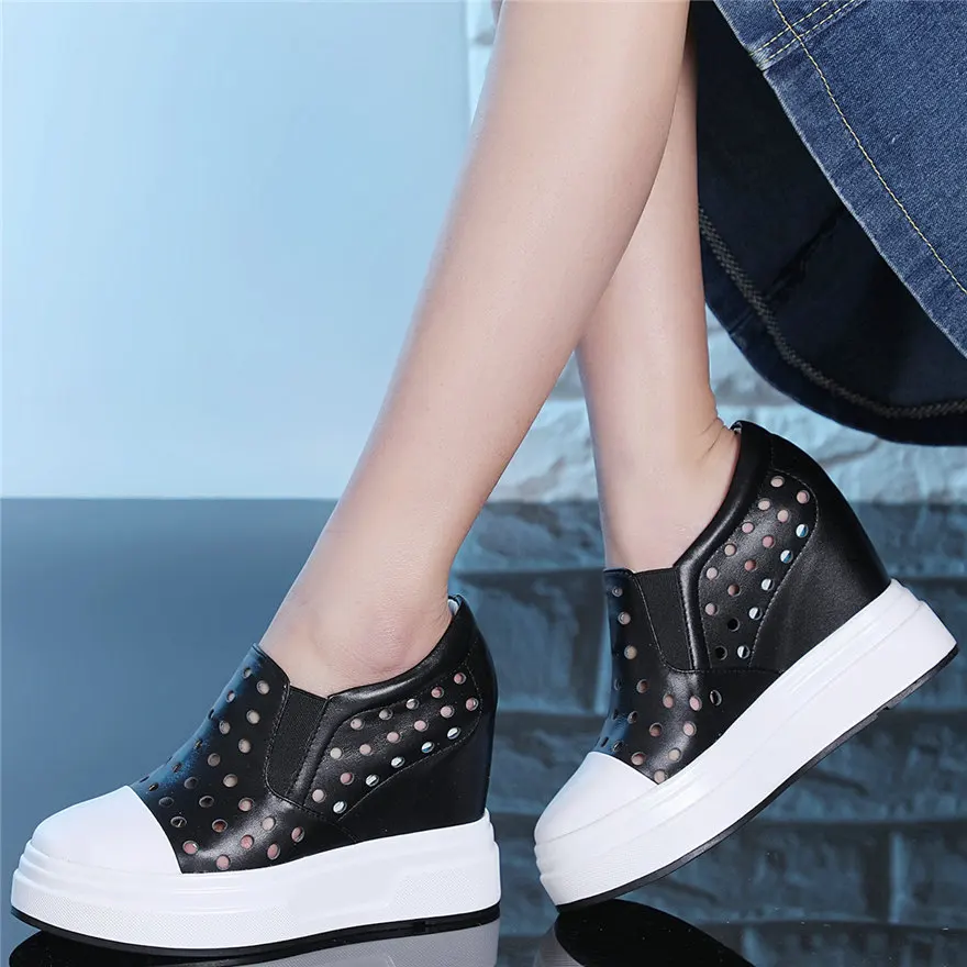 Women Genuine Leather Wedges High Heel Sport Gladiators Sandals Female Breathable Fashion Sneakers Cut Out Platform Pumps Shoes
Women Genuine Leather Wedges High Heel Sport Gladiators Sandals Female Breathable Fashion Sneakers Cut Out Platform Pumps Shoes