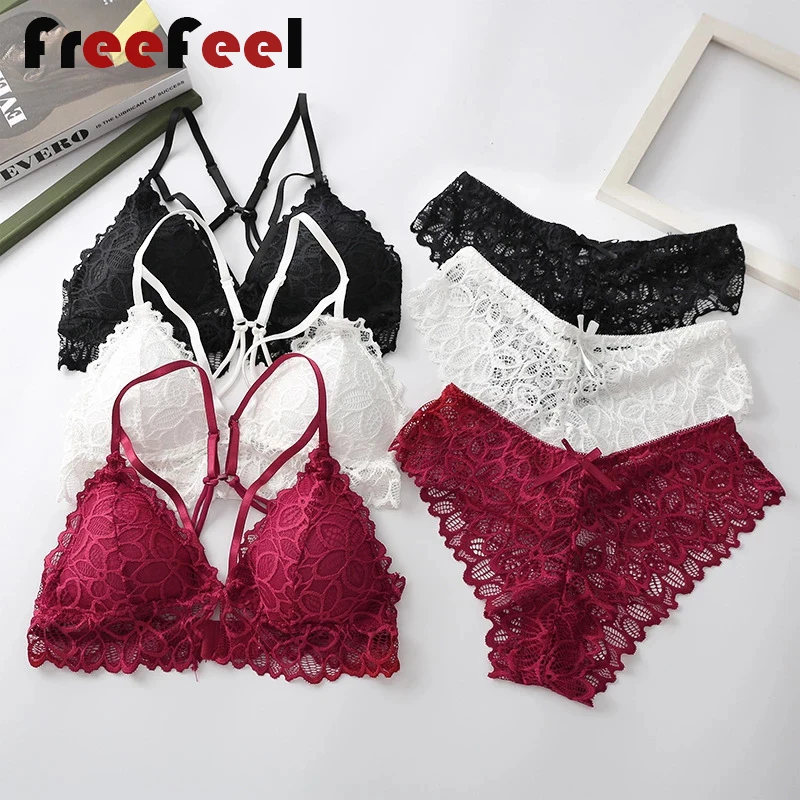 Women Sexy Lace Bra Set Tank Crop Top Panties Suit Backless Female Underwear Ladies Bralette Floral Lingerie Brassiere for Girl
Women Sexy Lace Bra Set Tank Crop Top Panties Suit Backless Female Underwear Ladies Bralette Floral Lingerie Brassiere for Girl