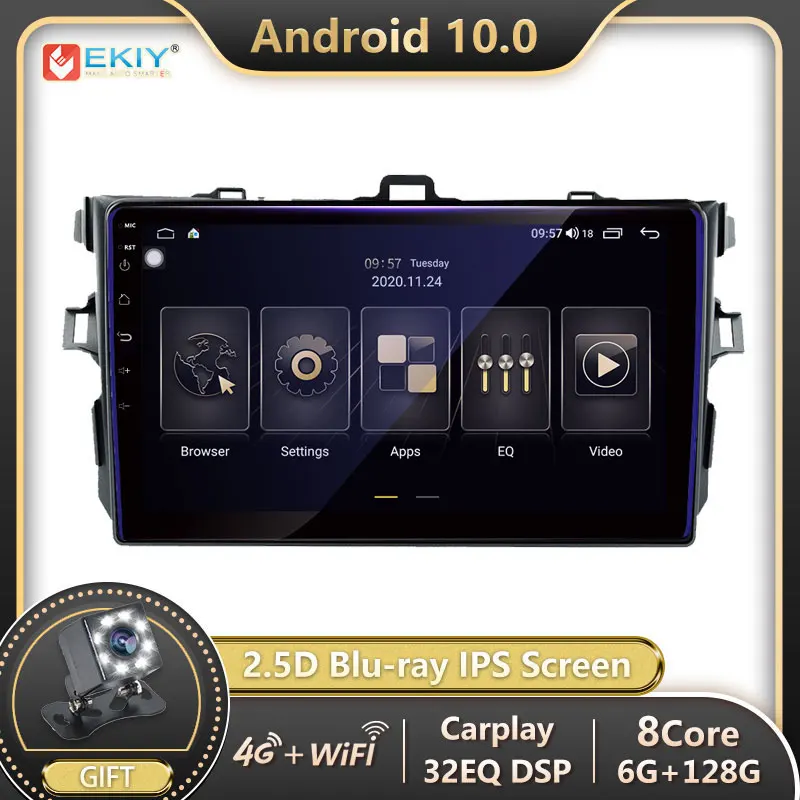 EKIY 9" IPS 8-Core 2din Stereo Multimedia Video Player For Toyota Corolla 2007-2011 Split Screen Video Output Mirror Link DSP BT
EKIY 9" IPS 8-Core 2din Stereo Multimedia Video Player For Toyota Corolla 2007-2011 Split Screen Video Output Mirror Link DSP BT