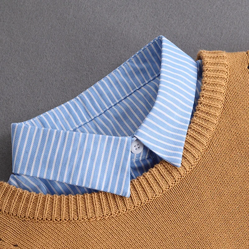 Fashion Cotton Stand Fake Collar lapel Shirt Fake False Collar For Women Detachable Collars For Women Stripe Faux Col Tie
Fashion Cotton Stand Fake Collar lapel Shirt Fake False Collar For Women Detachable Collars For Women Stripe Faux Col Tie