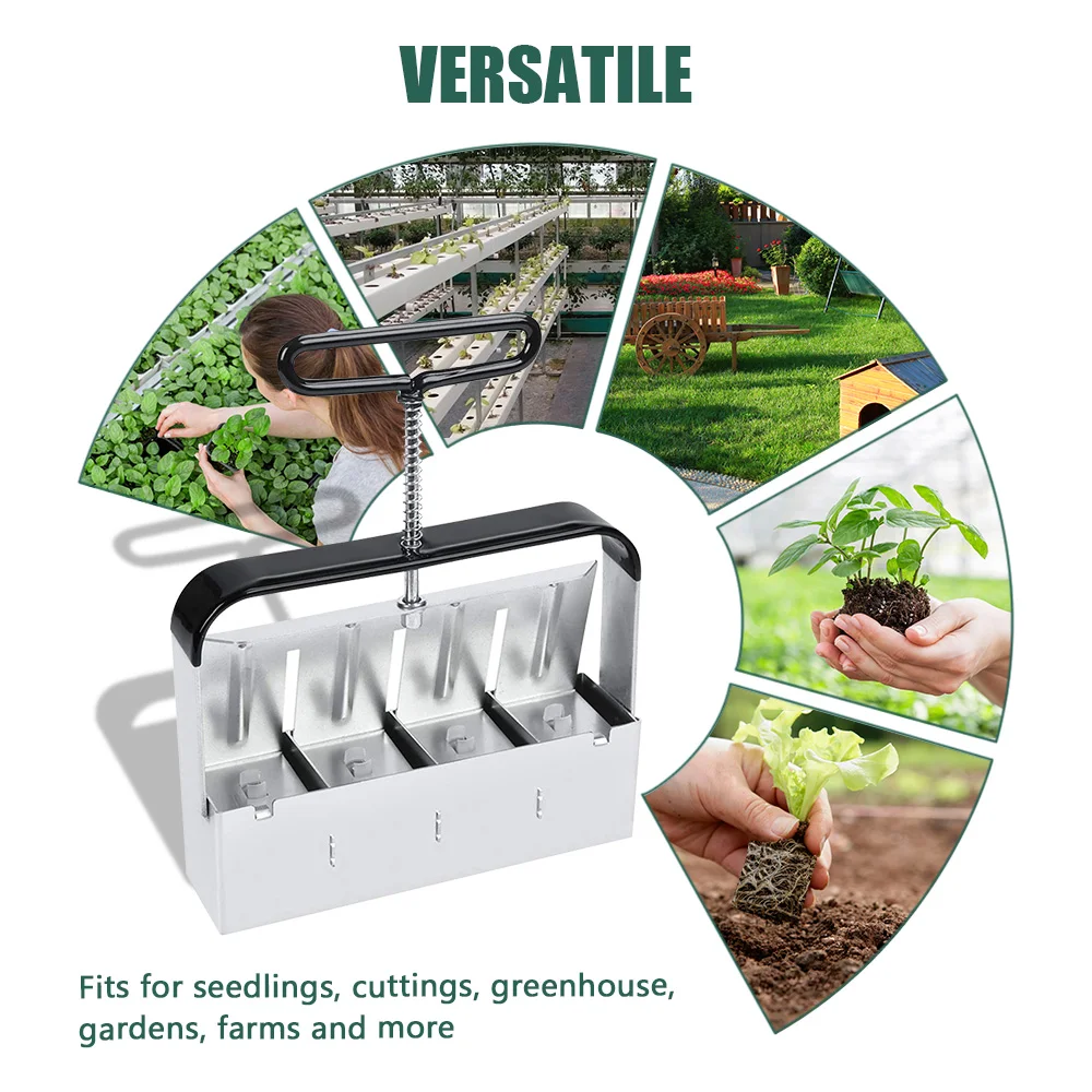 Handheld Manual Quad Soil Blocker 2 Inch Soil Block Maker Zinc Alloy Soil Blocking Tool for Seedlings Cuttings Garden Greenhouse
Handheld Manual Quad Soil Blocker 2 Inch Soil Block Maker Zinc Alloy Soil Blocking Tool for Seedlings Cuttings Garden Greenhouse