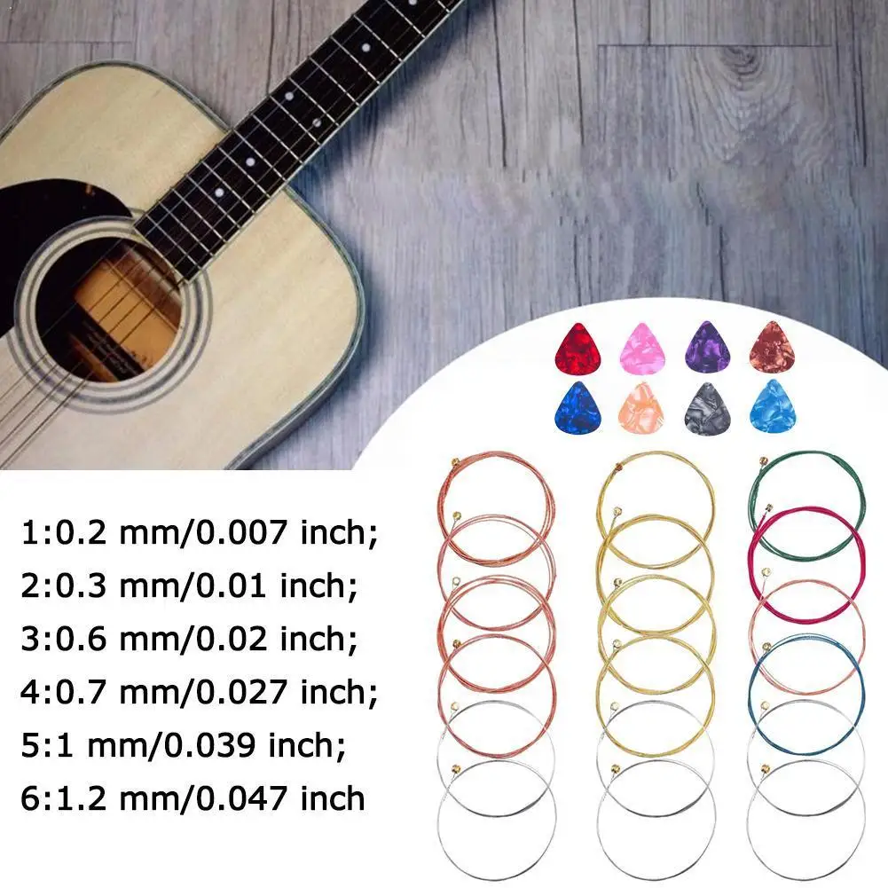 Colorful 3 Set Guitar Strings 8pcs Guitar Picks For Acoustic Classic Folk Guitar Guitar Multi Acoustic Strings Guitar Color B3T5
Colorful 3 Set Guitar Strings 8pcs Guitar Picks For Acoustic Classic Folk Guitar Guitar Multi Acoustic Strings Guitar Color B3T5