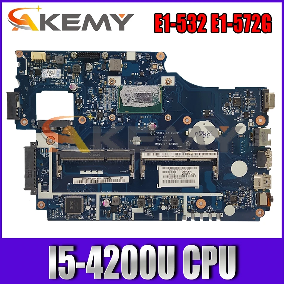 AKEMY V5WE2 LA-9532P NBM8E11002 NB.M8E11.002 для acer aspire E1-532 E1-572G Материнская плата ноутбука SR170 I5-4200U Гарантия 60 дней 
AKEMY V5WE2 LA-9532P NBM8E11002 NB.M8E11.002 для acer aspire E1-532 E1-572G Материнская плата ноутбука SR170 I5-4200U Гарантия 60 дней
