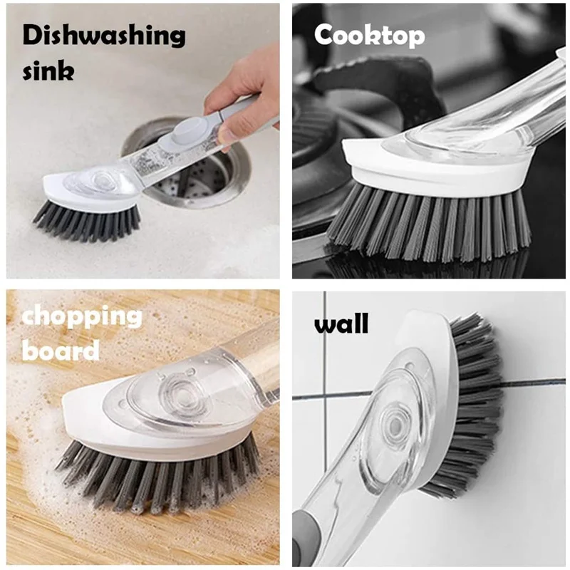 Soap dishwashing brush kitchen dishwashing brush with soap dispenser, for cleaning pots and sinks cleaning tools 
Soap dishwashing brush kitchen dishwashing brush with soap dispenser, for cleaning pots and sinks cleaning tools