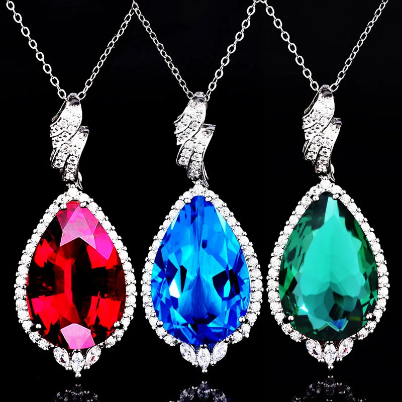 Luxury S925 Jewelry Charm Water Drop Pendant Necklace Europe America Fashion Neck Chain For Women Wedding Party Anniversary Gift
Luxury S925 Jewelry Charm Water Drop Pendant Necklace Europe America Fashion Neck Chain For Women Wedding Party Anniversary Gift