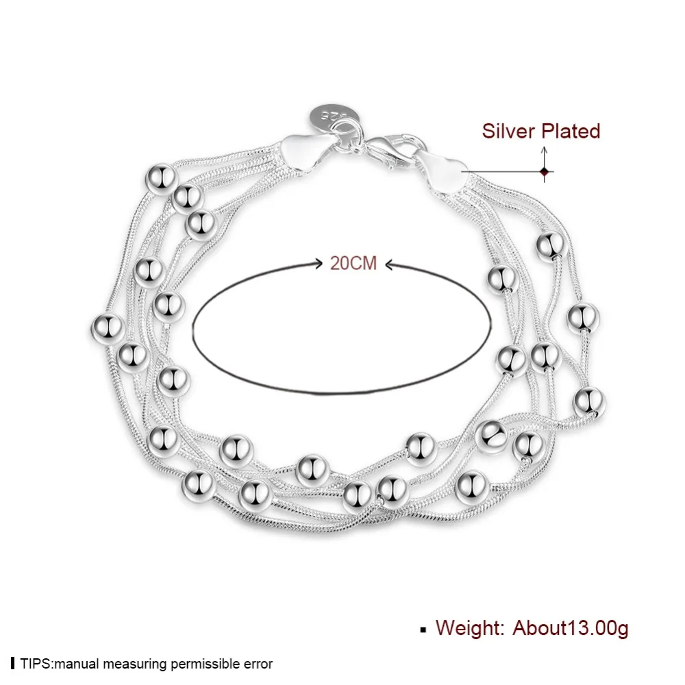 New Design Multi-Line Beading Charm Bracelets for Women 925 Sterling Silver Jewelry Snake Chain Bracelet
New Design Multi-Line Beading Charm Bracelets for Women 925 Sterling Silver Jewelry Snake Chain Bracelet