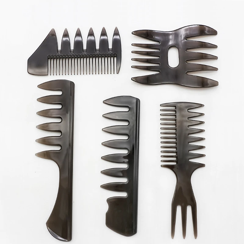 

High-end Men's Hairstyle Styling Combs Brush Classic Luxury Wide Tooth Hairstyling Comb Double Dided Hairdressing Comb