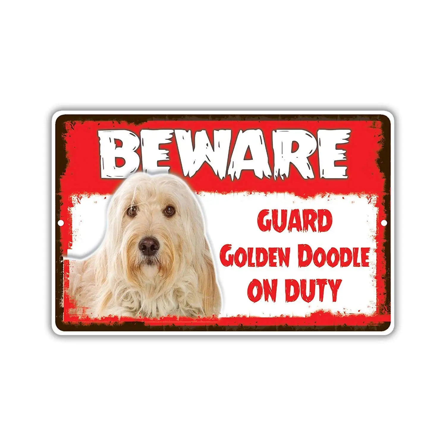 Tin Sign Beware Guard Golden Doodle Dog On Duty Warning Sign Metal Tin Sign 8x12 Metal Bar Living Room Decoration Restaurant
Tin Sign Beware Guard Golden Doodle Dog On Duty Warning Sign Metal Tin Sign 8x12 Metal Bar Living Room Decoration Restaurant