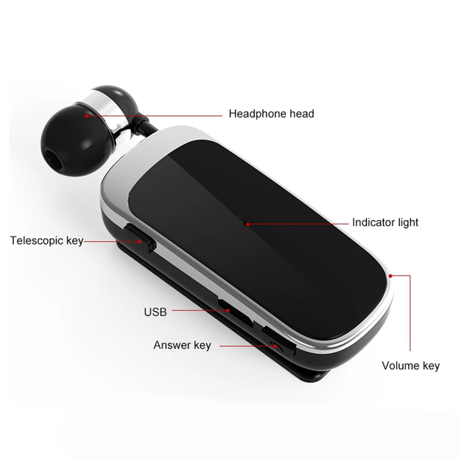 Bluetooth 4.0 K52 беспроводная стерео гарнитура зажим для наушников наушники деловых