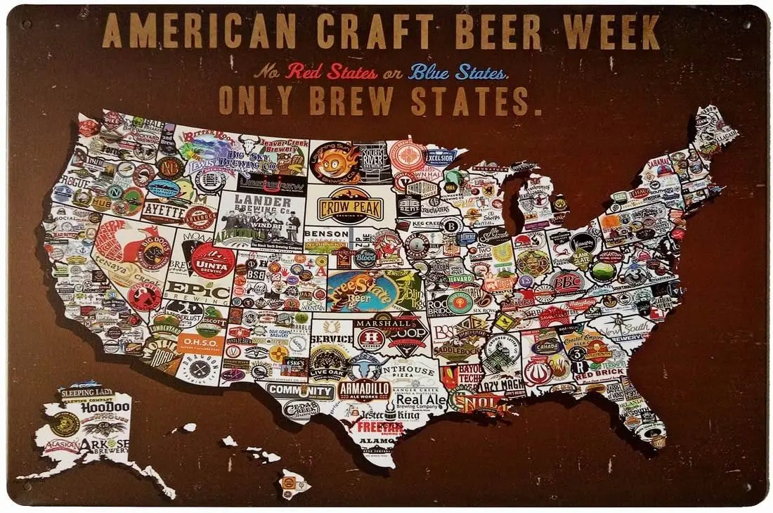 Tin Signs Vintage Wall Retro Metal Bar Pub Poster American Craft Beer Week 12 X 8
Tin Signs Vintage Wall Retro Metal Bar Pub Poster American Craft Beer Week 12 X 8