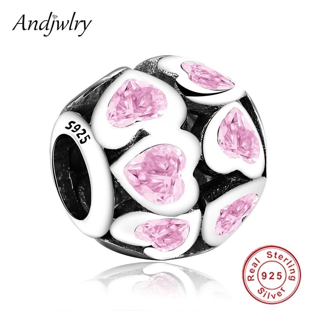 Fit Original Pandora Charms Bracelets 925 Silver Beads Charm Pink Heart Zircon Beads Valentine's Day DIY Women Jewelry Berloque
Fit Original Pandora Charms Bracelets 925 Silver Beads Charm Pink Heart Zircon Beads Valentine's Day DIY Women Jewelry Berloque