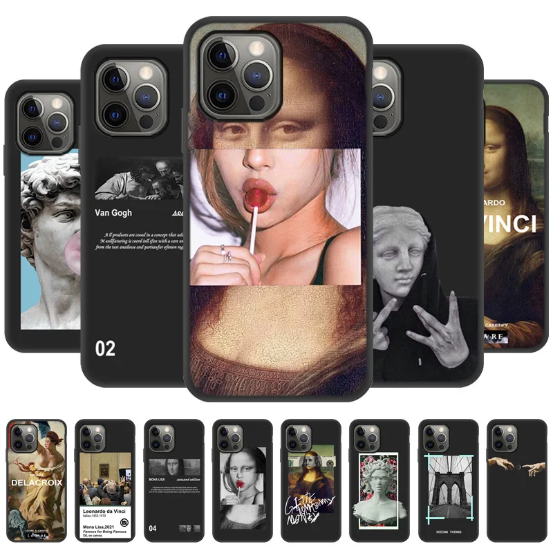 For iPhone 13 12 11 Pro Max Funny Cartoon Painting Pattern Black Phone Case XR 12 13 Mini XS Max X 7 8 Plus Soft TPU Back Cover
For iPhone 13 12 11 Pro Max Funny Cartoon Painting Pattern Black Phone Case XR 12 13 Mini XS Max X 7 8 Plus Soft TPU Back Cover
